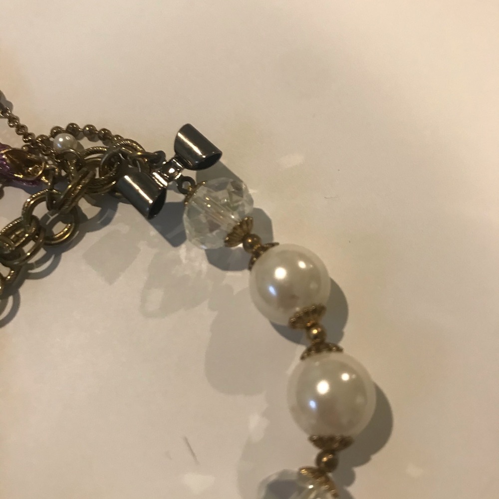 Betsey Johnson Gold and Purple Charm Bracelet - Picture 4 of 4